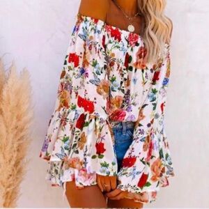 Vici Off the Shoulder Floral Top